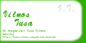 vilmos tusa business card